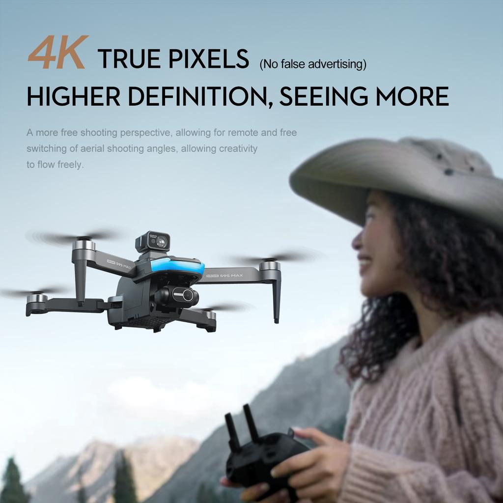 New S9S GPS Drone 8K Professional HD EIS Cameras 2-axis Gimbal 5G WIFI Brushless Obstacle Avoidance Foldable RC Quadcopter Toys