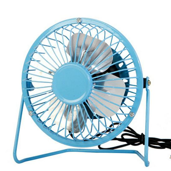 

468-Inch USB Plug-In Low-Noise Mini Fan with Wrought Iron and Aluminum Blades for Office or Dormitory See Description for Details
