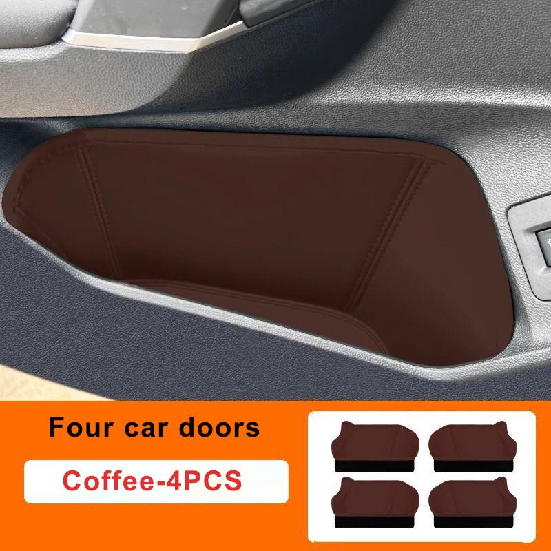 For VW Volkswagen TAYRON 2019-2026 Car Door Groove Storage Box Leather Door Slot Protective Pad Interior Decoration Accessories