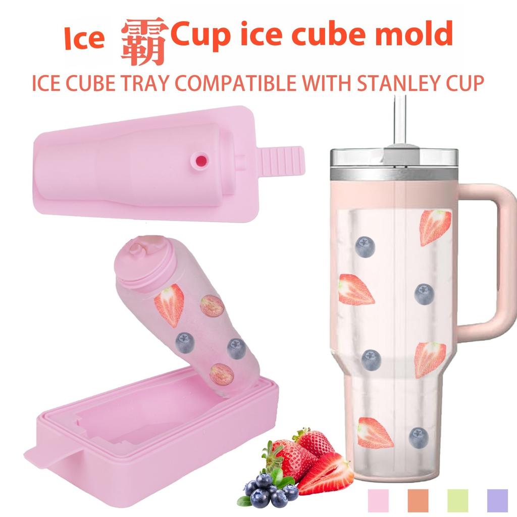 Tray For Cup 30 Oz-40 Oz Tumbler Ice Mold,Silicone Trays With Lid And For Chilling Drinks, Coffee, Juice, Whiskey, Cocktail
