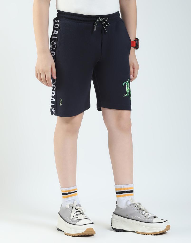 MONTE CARLO מכנסי ברמודה מודפסים לבנים, גזרה רגילה