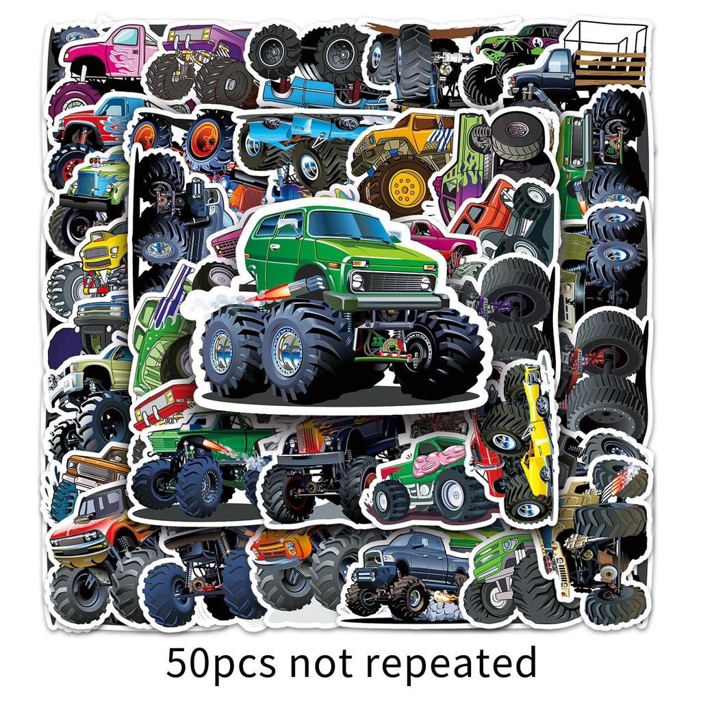 50 Large Bike Graffiti Personalized Cool Children's Car DIY Water Cup Mobile Suitcase Stickers Waterproof