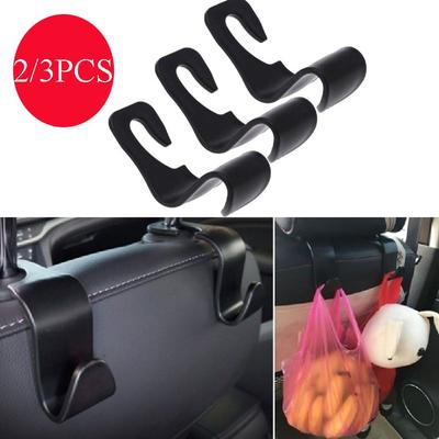 2/3PCS Strong Holder Clips Headrest Storage Racks Bag Hanger Car Back Seat Hooks Car Accessories