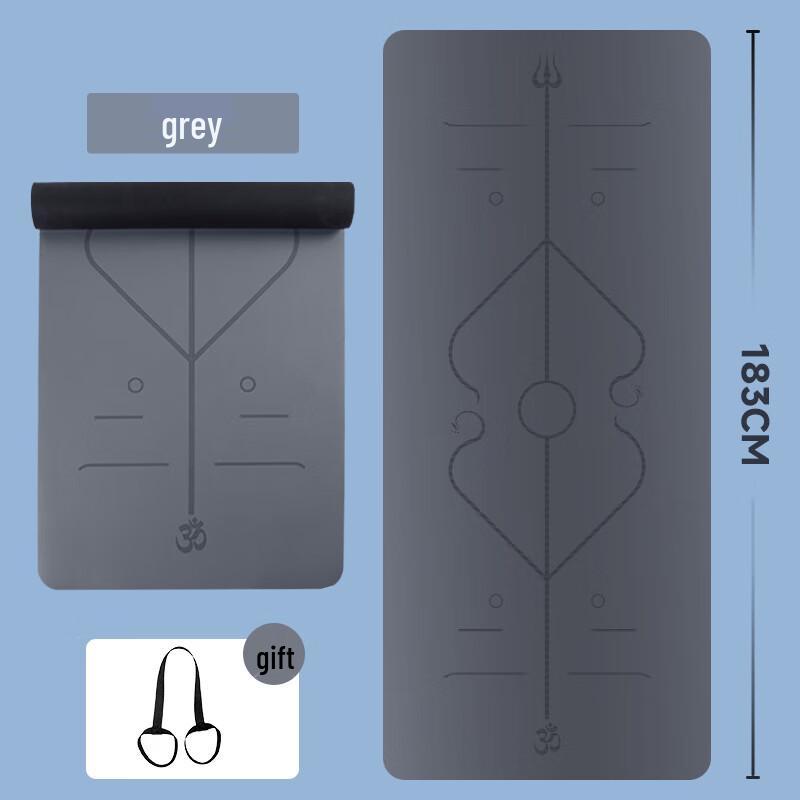 oeny Non-slip Yoga Mat with Alignment Lines