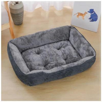 Letto per cani, gatti, animali domestici, quadrato, cuccia in peluche, per cani di taglia media, divano letto, cuscino calmante per animali domestici, cuccia per cani, accessori