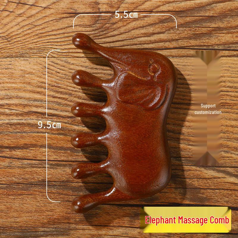 Golden Sandalwood Elephant Meridian Massage Comb