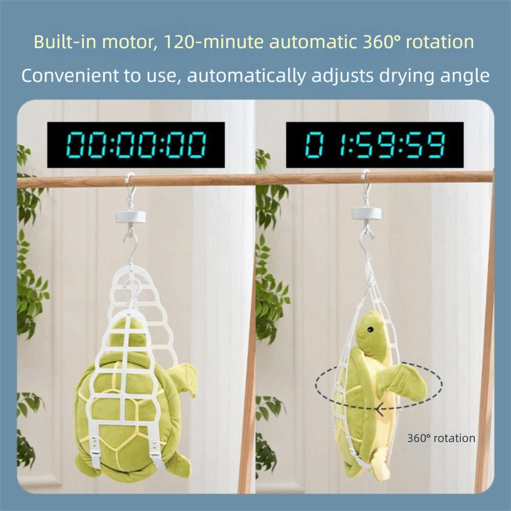 Automatic Rotating Drying Rack Save Space Storage Hook Portable Clothes Drying Rack  Bathroom