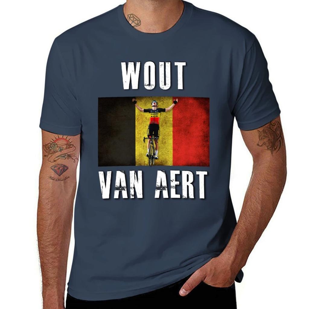 Wout Van Aert Tshirt Casual Breathable Short Sleeve Top
