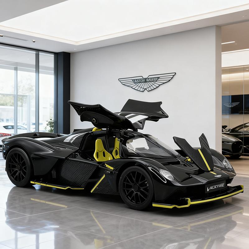 NEW 1/23 Aston Martin Valkyrie Supercar Alloy Model Car Toy Diecasts Metal Casting Sound and Light Car Toys for Children Vehicle