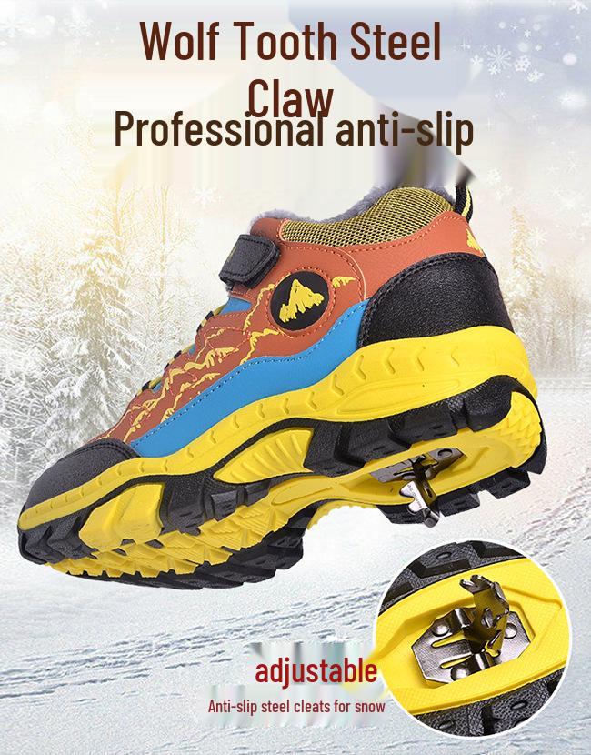Boys' Non-Slip Winter Hiking Boots - Warm Outdoor Sports Footwear for Kids