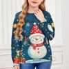 Weihnachtspullover für Kinder Jungen und Mädchen Strickpullover Niedliches Shirt Herbst Rundhals-Pullover Tops