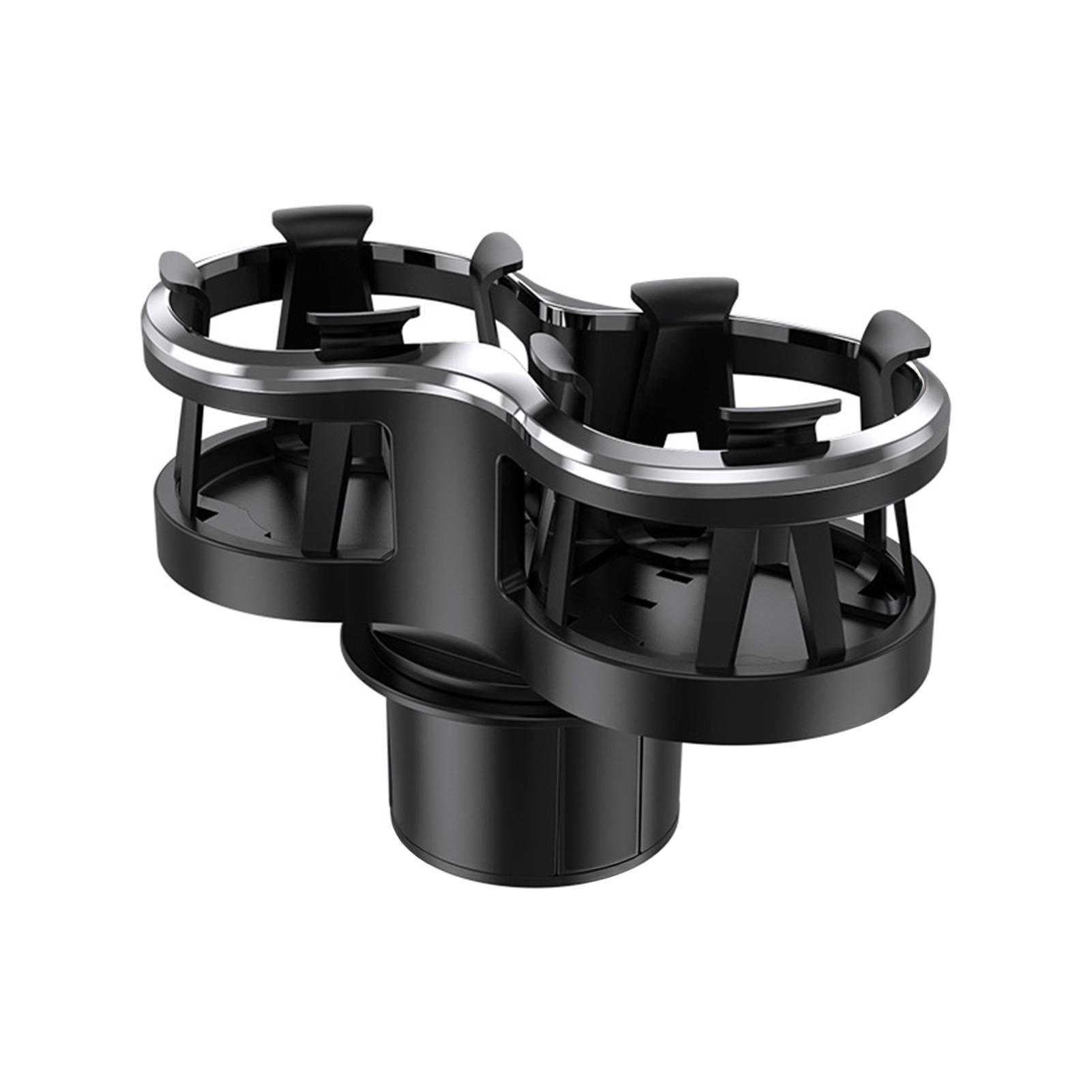 

2 In 1 Car Cup Holder Expander Dual Auto Drink Holder For Coffee Cups Bottles And Phones Universal Fit For Most Cars Trucks SUVs срібний