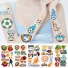 10 Cartoon Luminous Football Tattoo Stickers for Party Decoration of The World Cup on Children's Arms - Water Transfer Tattoo Stickers