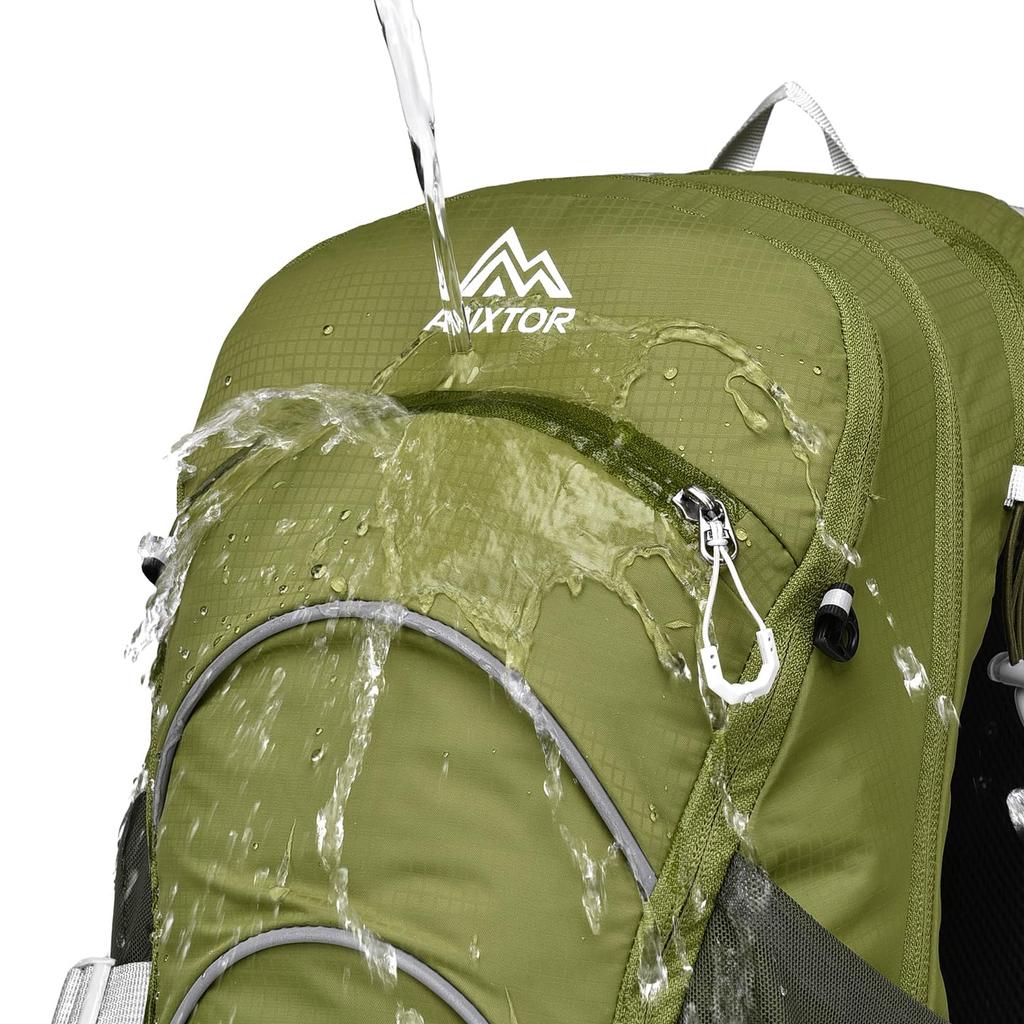 ANXTOR Wanderrucksack 20L, Grün, Leichter Trekkingrucksack, Atmungsaktive Mesh-Träger, für Bergsteigen im Freien (Grün, 20L)