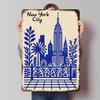 New York City Blue Poster Customized Vintage Metal Signs Wall Art Retro Tin Plaque for Gaming Room Decoration At Home Wand Deko
