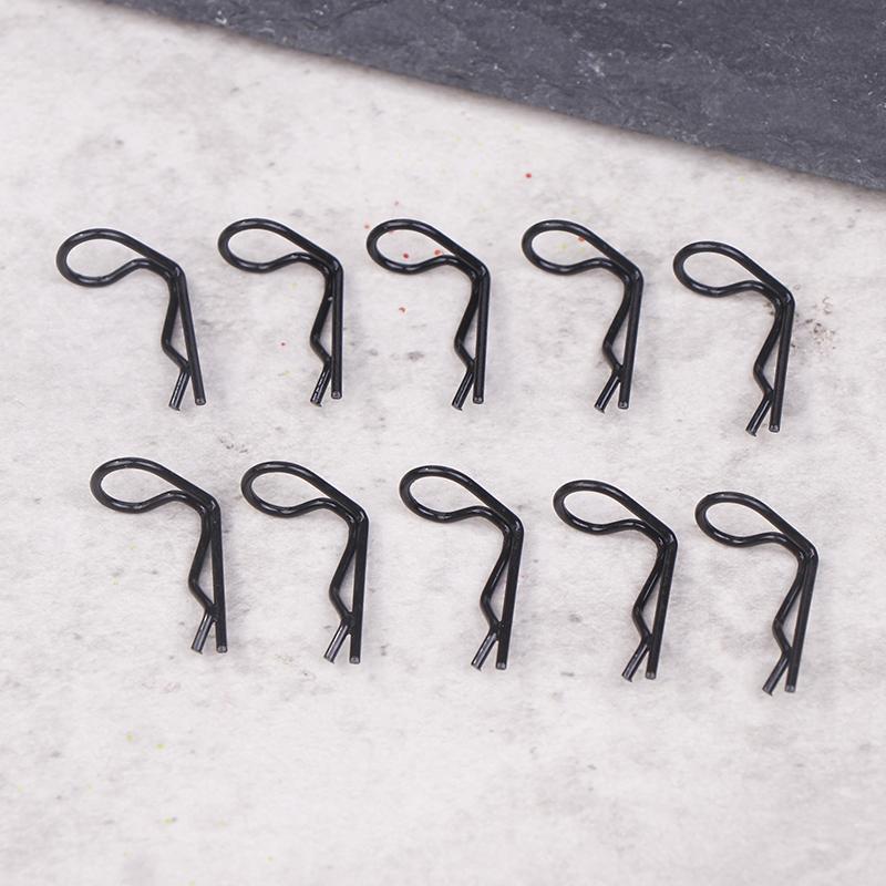 10Pcs Rc Body Clips 90-Degree Angle Springy Pins Bent Springy Pins For 1/8 1/10 1/12 Scale Model Car Truck Crawler Truck