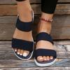 Fashion Women's Knit Elastic Cloth Wedge Sandals Slip on Lightweight Walking Sandals Women Comfortable Summer Shoes Woman 2025 Chaussure