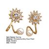 1 Pair Stud Earring Fine Workmanship Elegant Lightweight Snowflake Charm Earrings Ear Stud for Dating