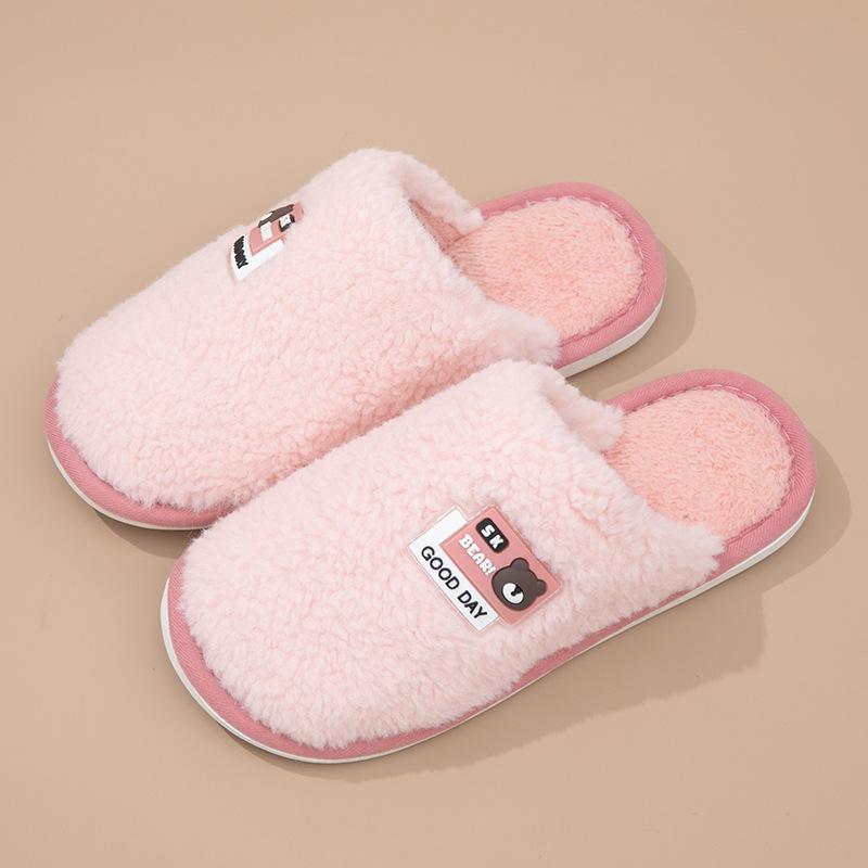 

Хлопковые тапочки женские осенне-зимние новый материал домашние тапочки для пола для дома для пары толстая подошва нескользящие теплые пушистые тапочки мужские 38-39 affordable size 36-37