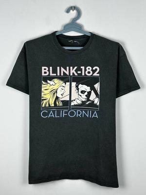 Blink 182 Grand Logo Punk Rock Groupe T-shirt Décoloré Taille M T-shirt Unisexe