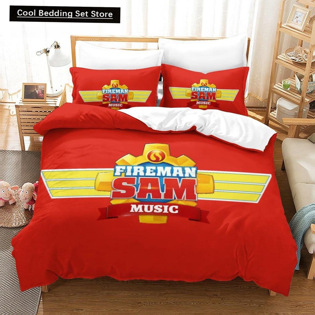 Drukowanie 3D Anime Prześcieradło Strażak Sam Zestaw Pościeli Pojedynczy Bliźniaczy Pełny Queen King Size Zestaw na Łóżko Sypialnia dla Dorosłych Dzieci Zestawy Poszewek na Kołdrę
