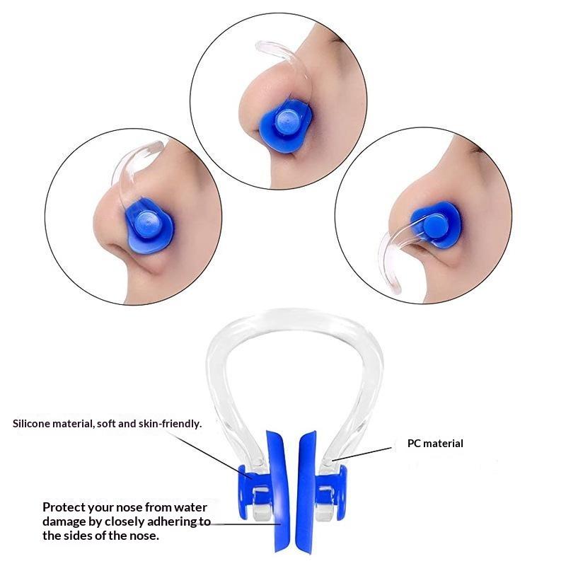 Swimming Nose Clip Soft Skin-Friendly Silicone Reusable Waterproof No Hurt for Adult Kids Diving Beginner