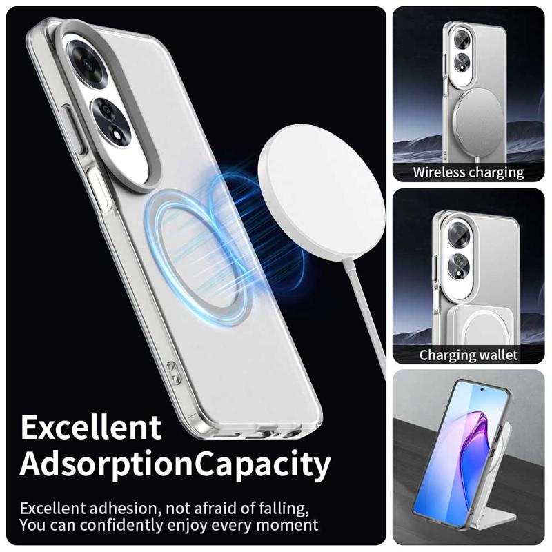 For OPPO A60 Case Cover OPPO A60 A 60 Capas Bumper Armor Transparent Wireless Charging Annular Magnetic Matte Fundas OPPO A60