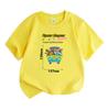 Kids Boys Girls 100% Cotton O-neck Short Sleeve T-shirt, Funny Cartoon Van Adventure Characters Print Casual Summer Soft Breathable Tee for Children D