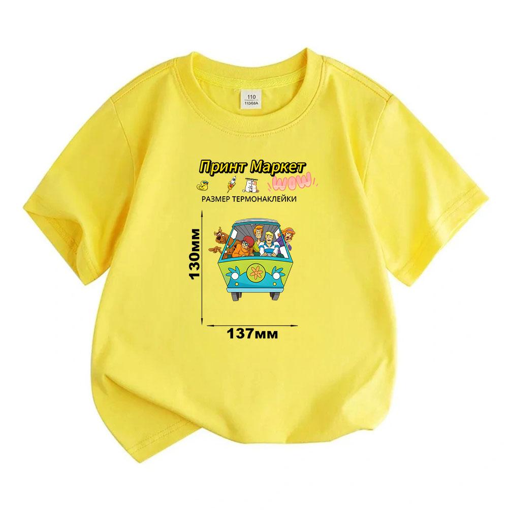 Kids Boys Girls 100% Cotton O-neck Short Sleeve T-shirt, Funny Cartoon Van Adventure Characters Print Casual Summer Soft Breathable Tee for Children D