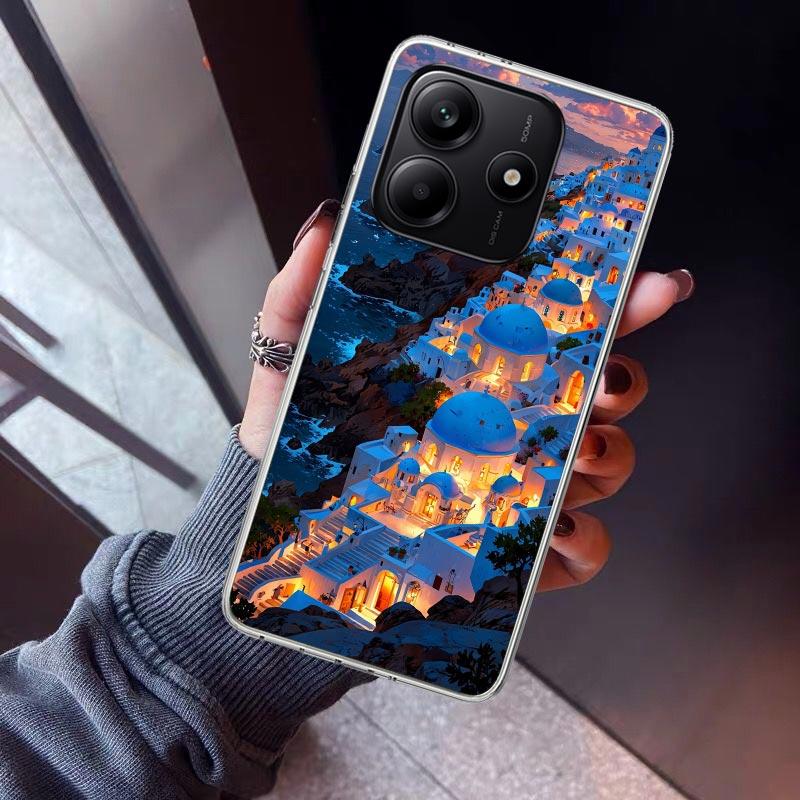 Greece In Summer Santorini Phone Case For Xiaomi Redmi Note 15 14 14S 13 12S 12 Pro Plus 11S 11 10S 10 4G Cover 11E 11T 5G Print