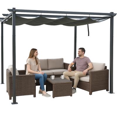 Terrasse PERGOLA TONNELLE avec toit PAVILLON 3x4m jardin