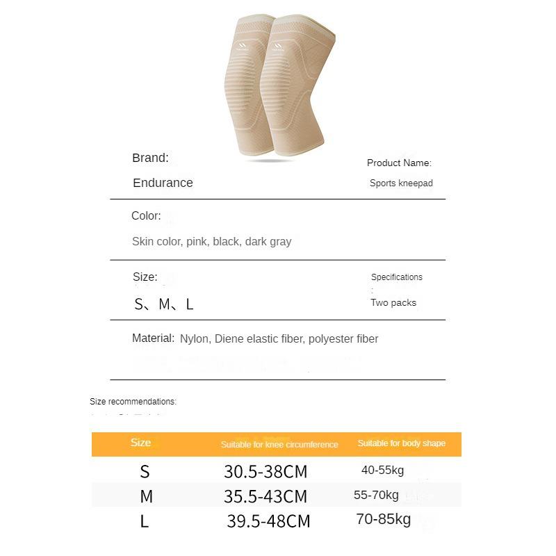 Sports Knee Pads for Women with Jump Rope To Protect Knees, Non-slip, Professional Badminton Knee Joint Sheaths, Silicone Running