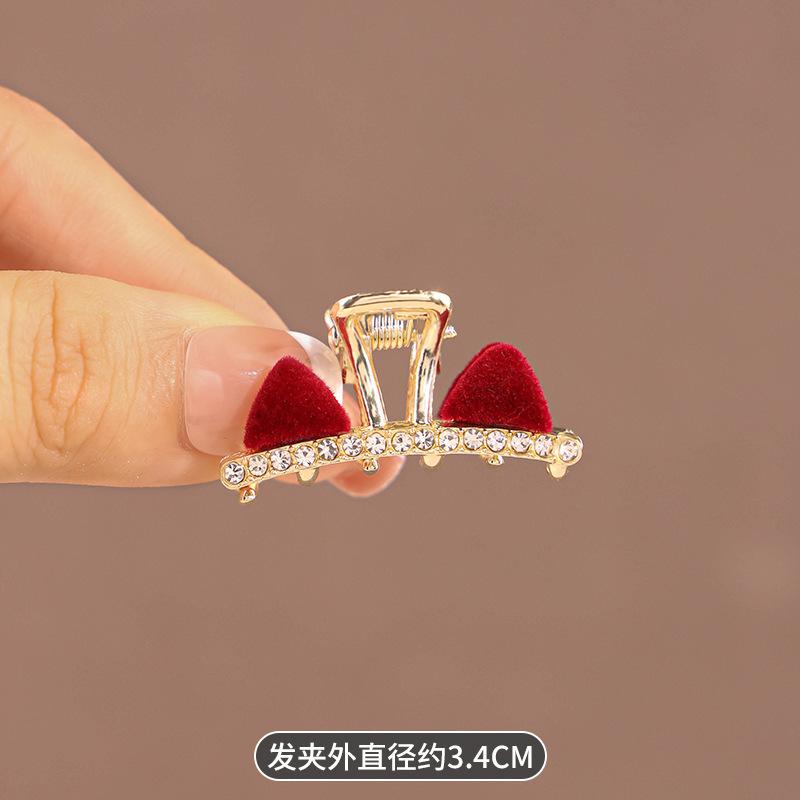 Floare Trandafir Roșu Clamă Mică de Păr Floare Trandafir cu Stras Clip Prindere Accesorii de Păr de Zână Femeie Frunte Păr Rupt Breton Clip Articole de Păr