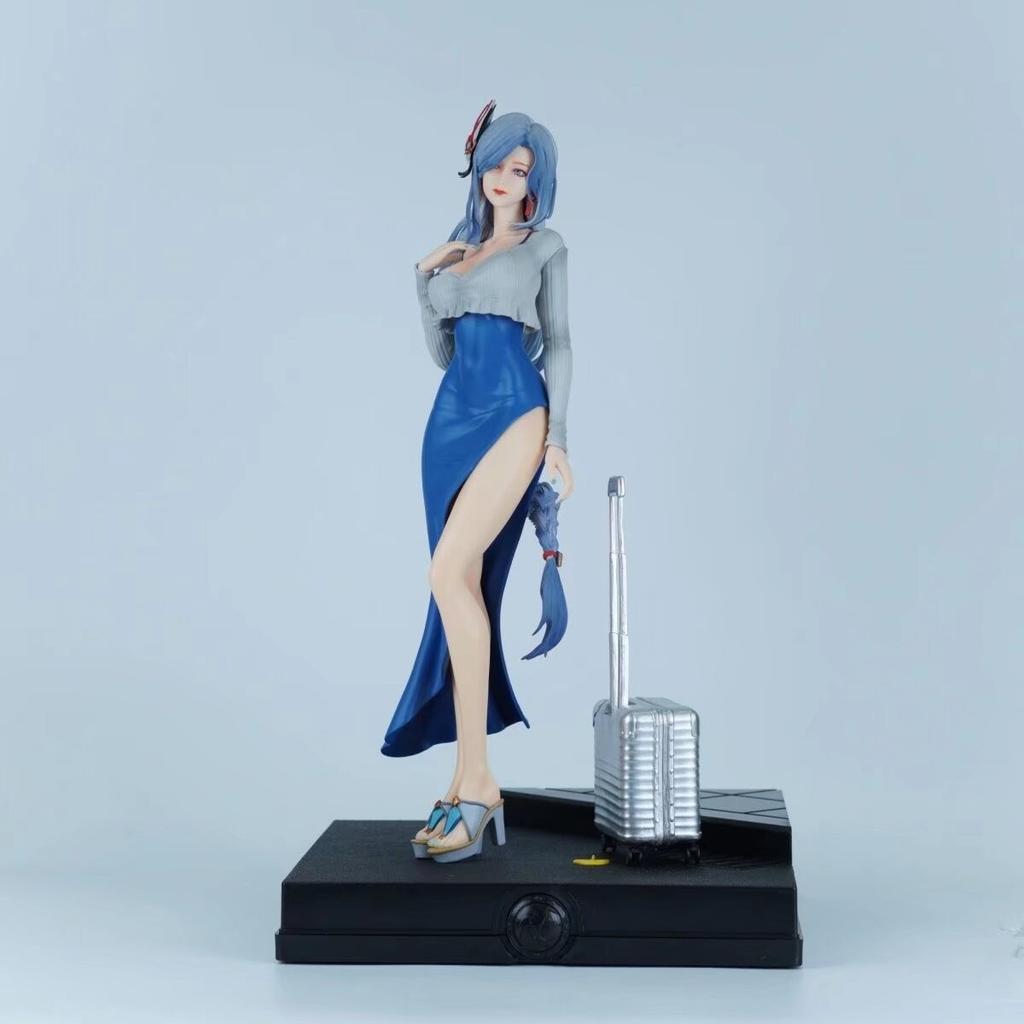 48cm Anime Genshin Impact Figures GK Shenhe Action Figures Ice Girl PVC Collection Model Ornament Toys Desktop Decoration Gifts