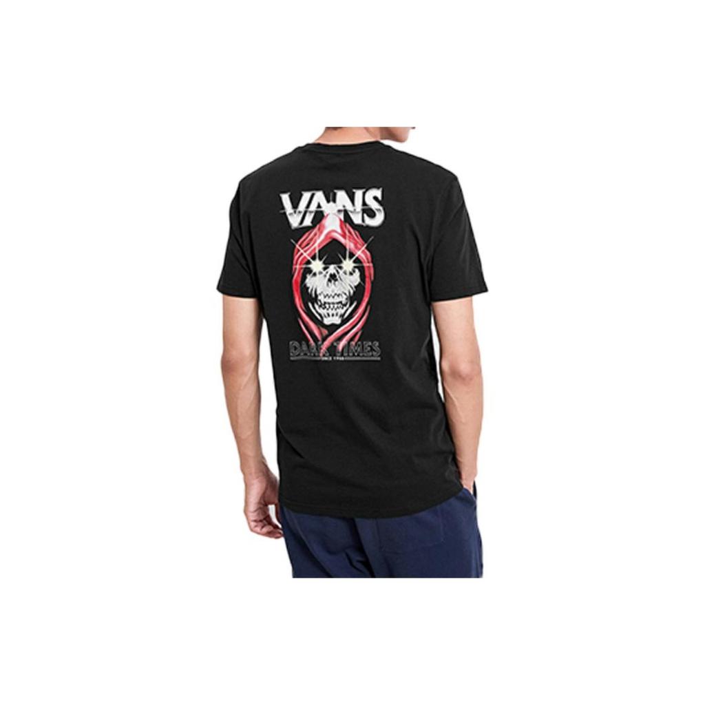 Vans Bright Skull Print Short Sleeve T-Shirt Men Tops Black VN0A4MLVBLK