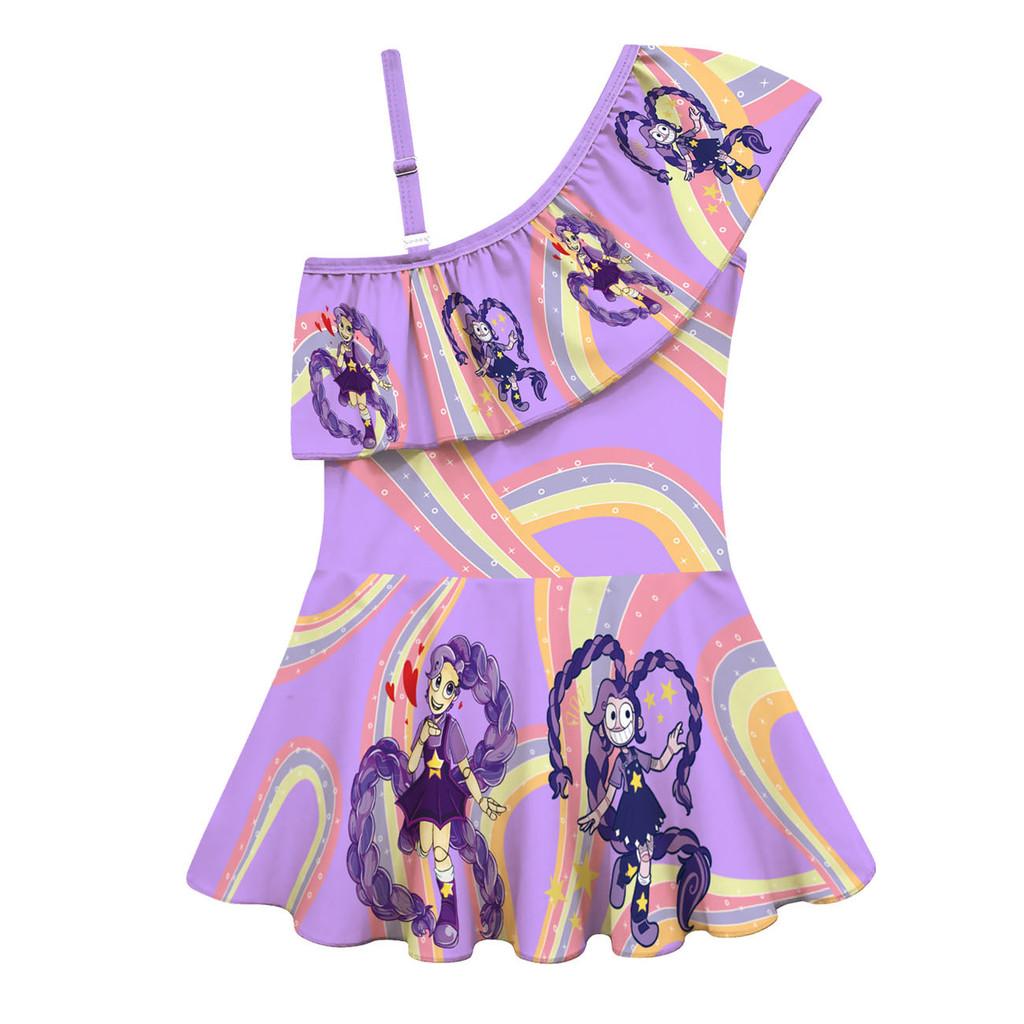 20875 Kids Girls Lily Lovebraids Stars Printing One-piece Swimsuit Swimwear 100cm