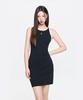 Emelbi Women'S Basic Ringer Ribbed Sleeveless Dress Ny (Black) (A Type)