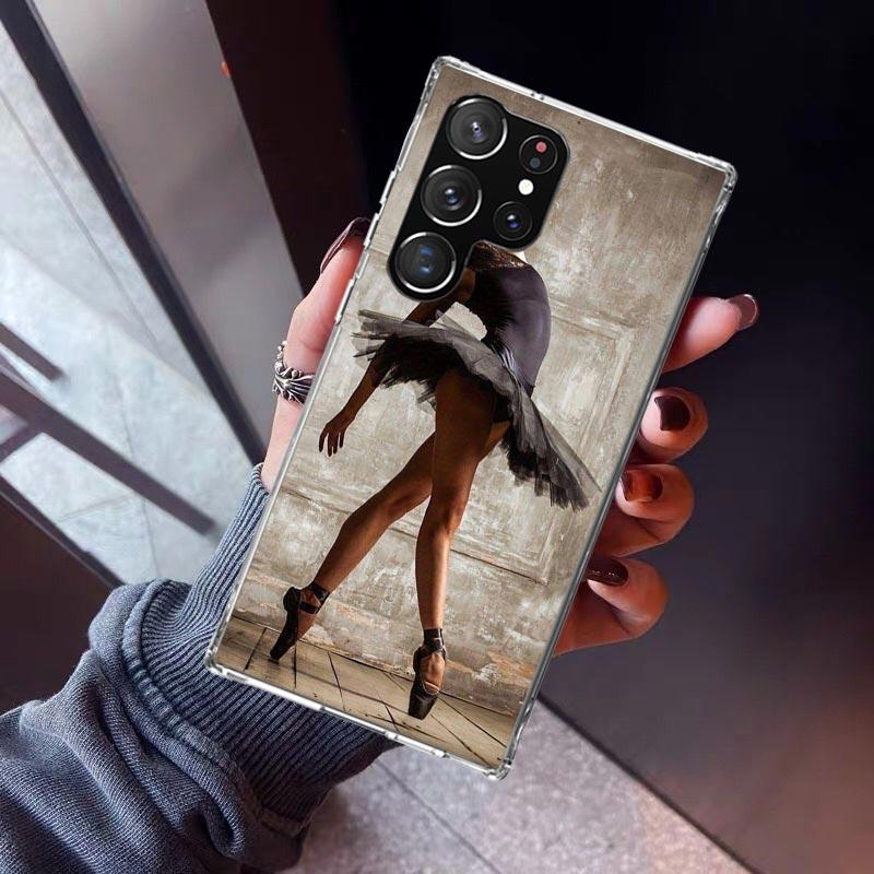 Ballerina Ballet Dancing Phone Case For Samsung Galaxy S23 S24 S25 Edge S26 Ultra S22 + S21 Plus S20 FE Cover Silicone Print She