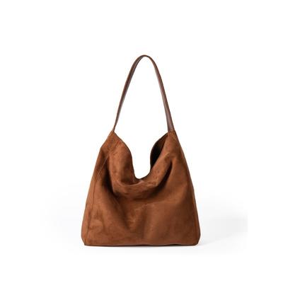 Modische Wildleder-Soft-Textur-Tasche, Lässige Handtasche mit großer Kapazität für eine Schulter