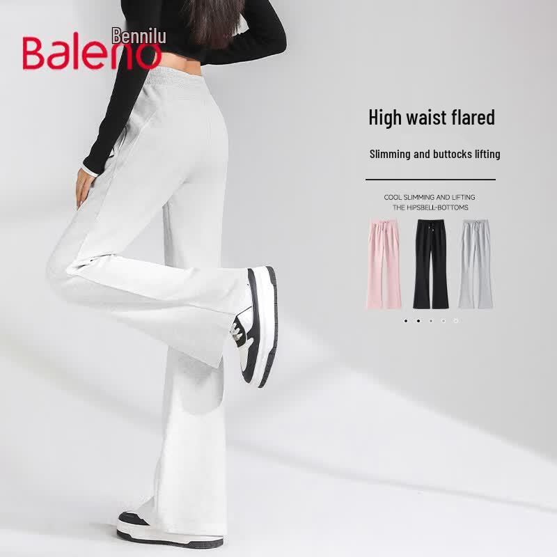 Baleno Women's High-Waisted Flare Casual Pants