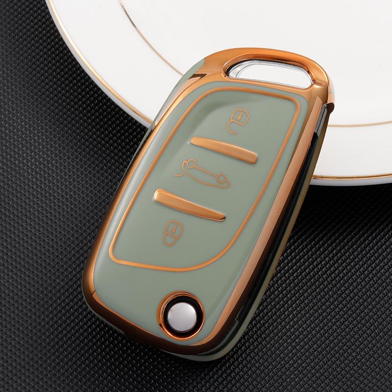 NEW TPU Car Key Case Cover Bag For Peugeot 107 207 307 407 308 607 Full Shell Keychain Accessories