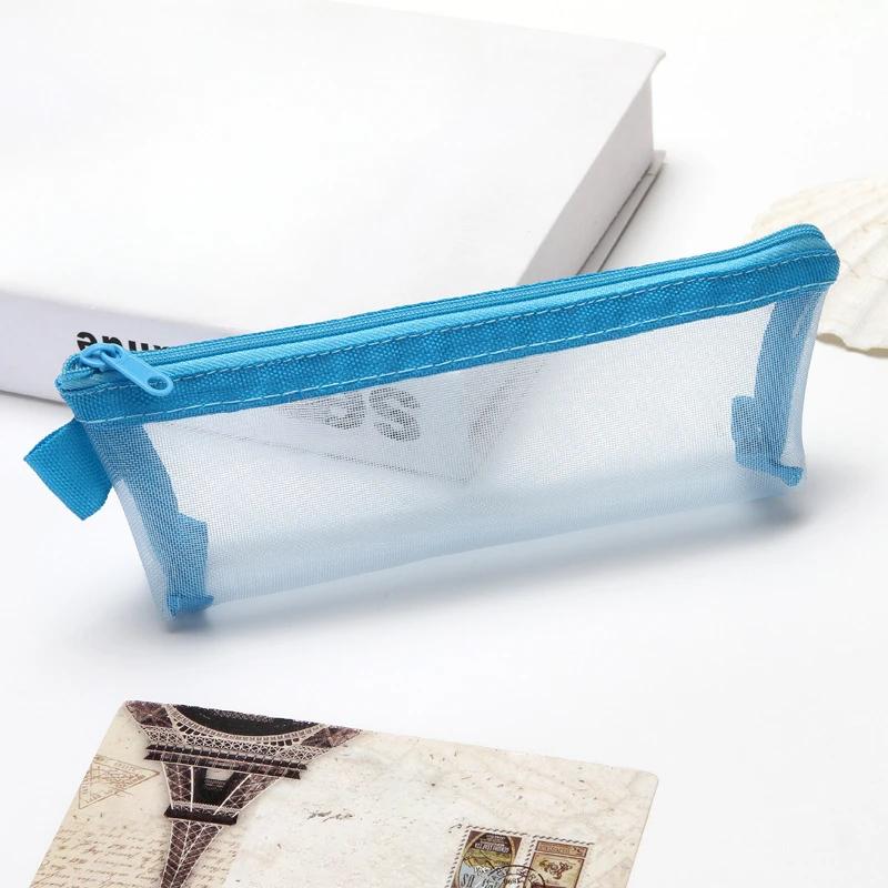 Genți de depozitare din plasă vizibilă pentru studenți, pix de capacitate mare, cutie de creion, cutie de papetărie, perii de machiaj, geantă organizatoare pentru articole de toaletă