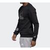 Adidas Logo Print Sports Pullover Hoodie Men Tops Black FU6222