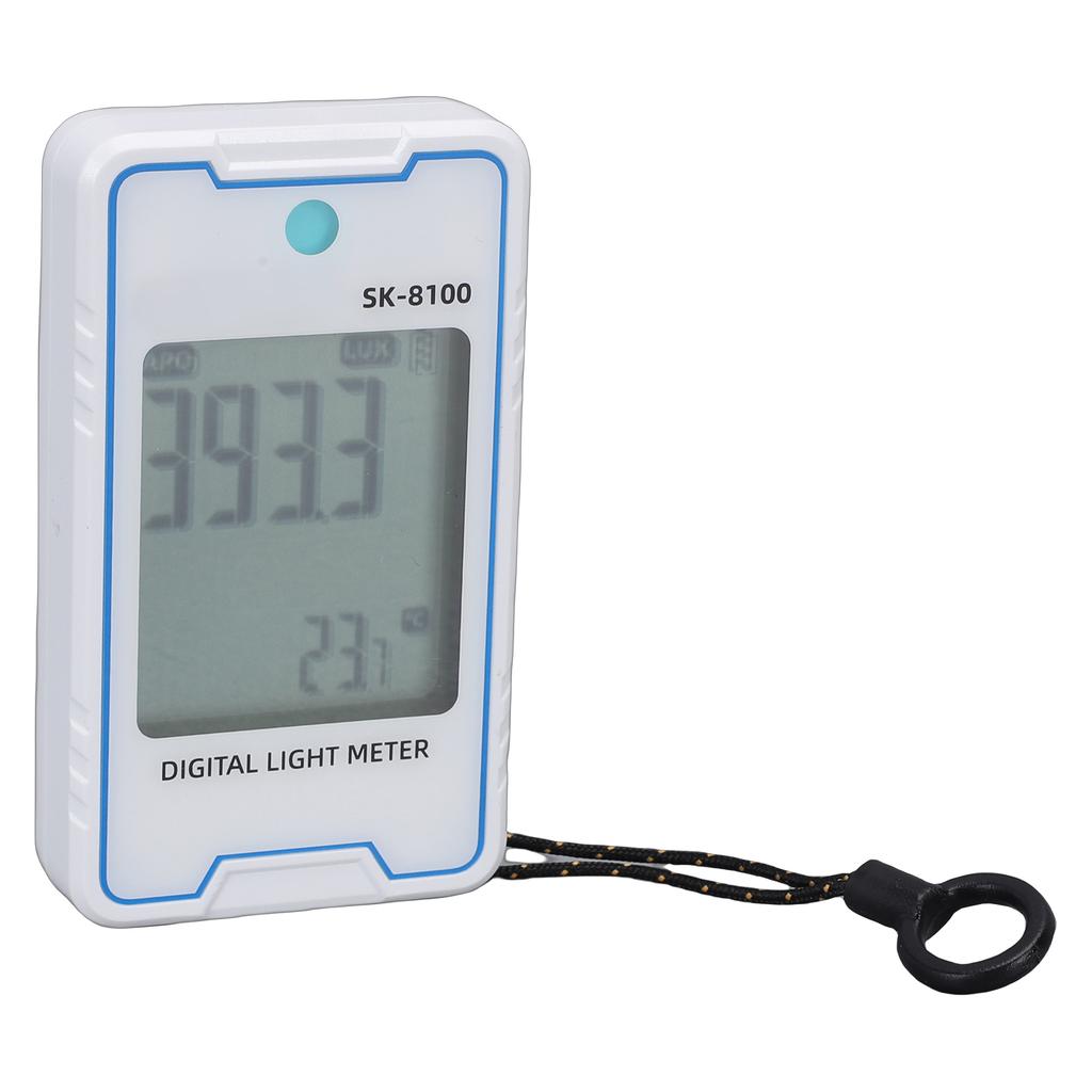 Mini Digital Light Meter with Temperature Auto Off Data Hold Light FC Unit Conversion Type C Charging 0 0.1 999900