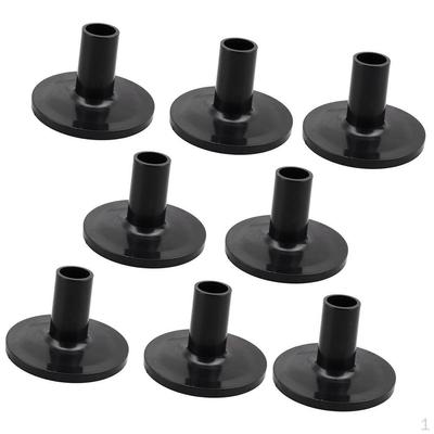 8pcs Long Cymbal Sleeves with Flange Base for Drum Set Percussion Instrument Parts