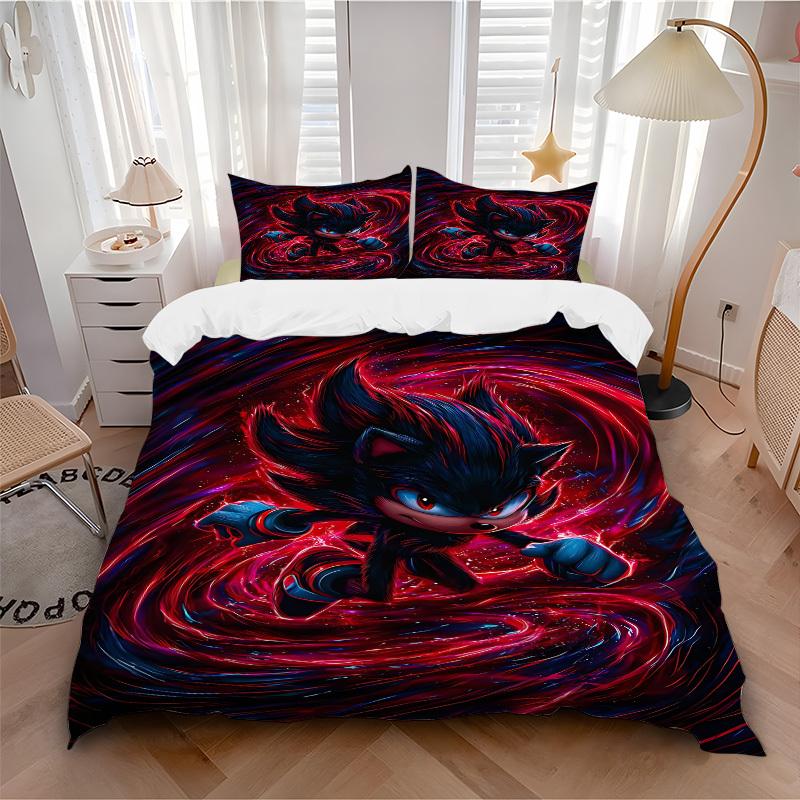 

3pcs bedding set Shadow Sonic Includes 1 Comforter+2 Pillowcases, Without Pillow Inserts, Soft Comfortable, Lightweight Breathable,216 135x200cm