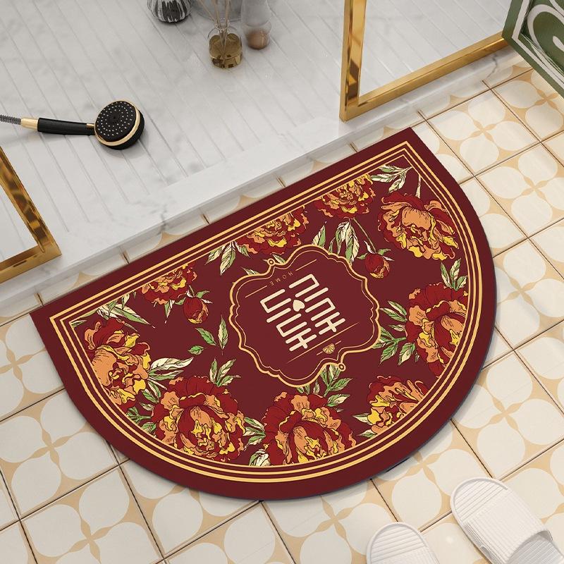 Americká retro polokulatá koupelnová podložka absorpční rychleschnoucí toaleta toaletní podložka na dveře Diatom bahenní protiskluzová podložka na dveře