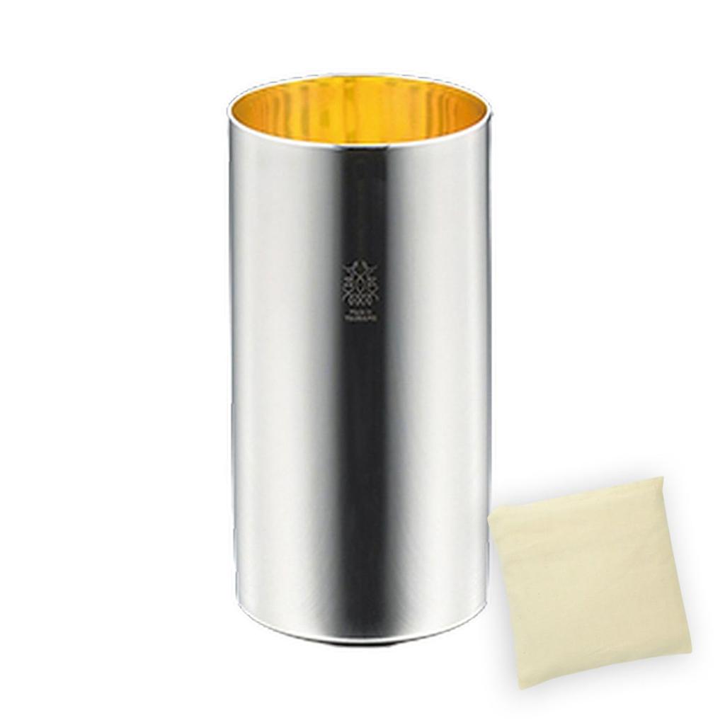 Stainless Highball Size Made In Japan Made In J-kitchens Tumbler, 18-8 Steel, Double-Walled Design, (Gold-Plated Interior), 380ml, (Includes