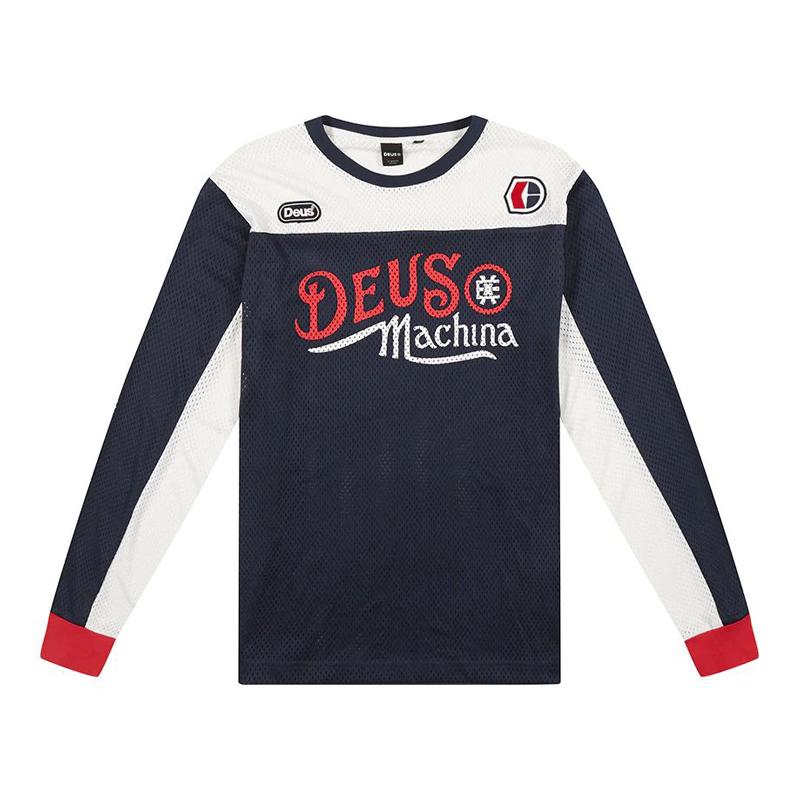 DEUS American Retro Quick-drying Breathable Moisture Removal Jersey Sports Outdoor Long-sleeved T-shirt Racing Ruffian Handsome Locomotive Suit