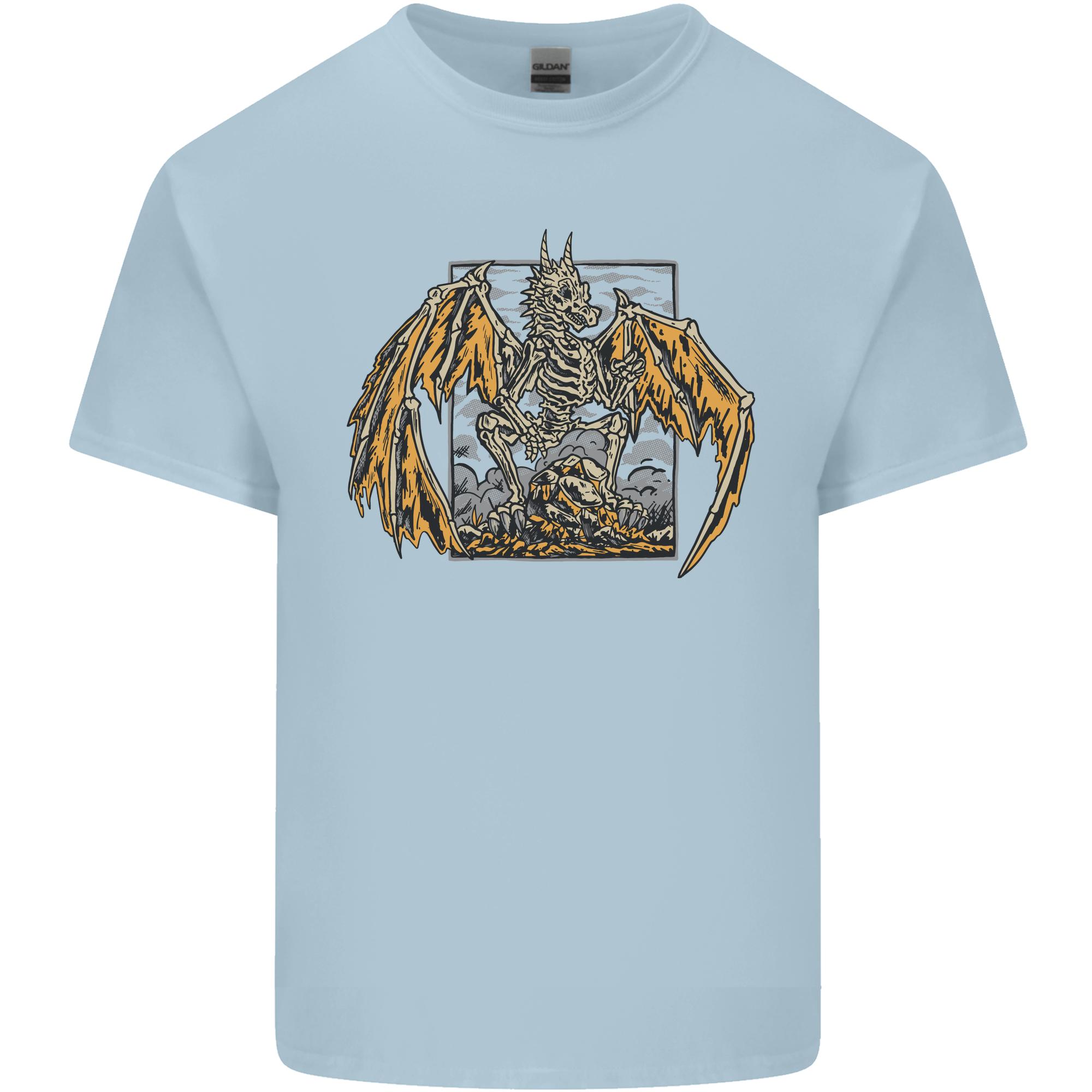 Devil Dragon Skeleton Fantasy Skull Demon Unisexs Light Cotton TShirt S
